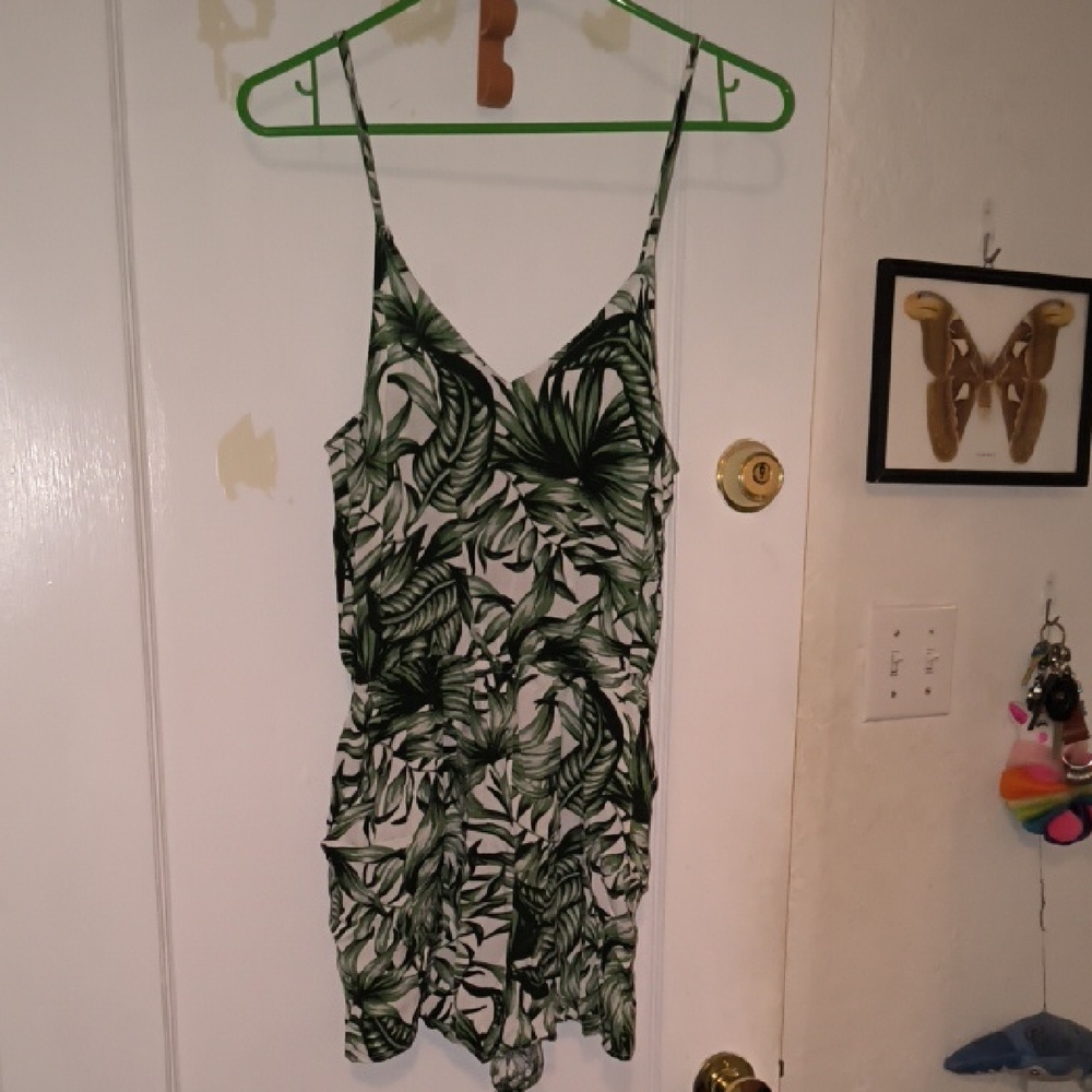 H&M | Tropical Green Print Romper